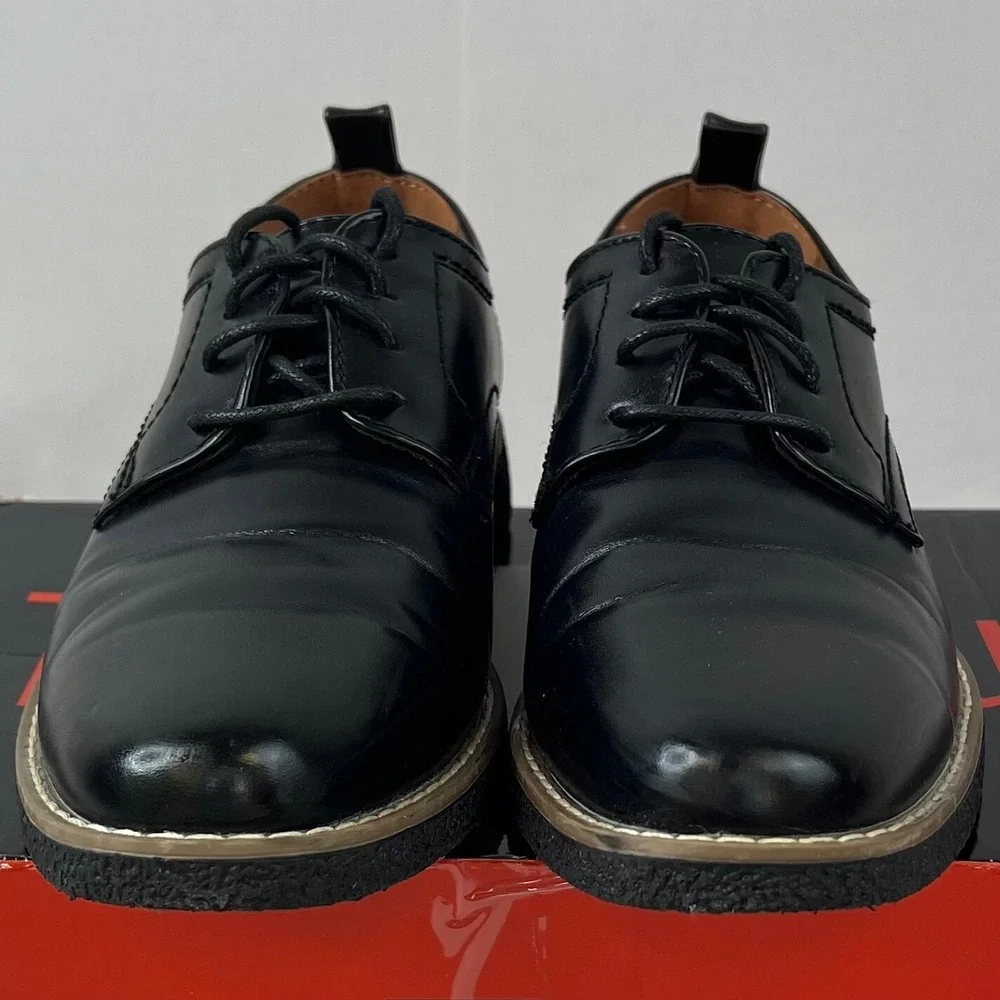 Deer Stags Zander Oxford Black Boys Youth Black Dress Shoes Size 2.5 BRAND NEW